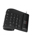 Logilink Flexible waterproof Keyboard USB + PS/2 ID0019A Wired, USB Type A male, German (QWERTZ), Black