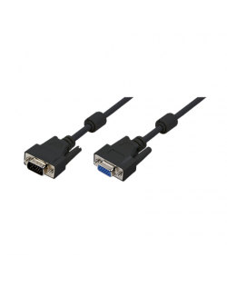 Logilink VGA extension cable male female 1.8 m, Black