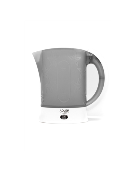 Adler Travel Kettle AD 1268 Standard, Plastic, White, 600 W, 0.6 L