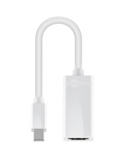 Goobay Mini DisplayPort/HDMI adapter cable 1.1 51729 White, HDMI female (Type A), Mini DisplayPort male