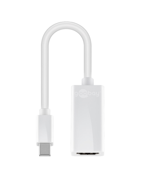 Goobay Mini DisplayPort/HDMI adapter cable 1.1 51729 White, HDMI female (Type A), Mini DisplayPort male