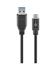Goobay Sync & Charge Super Speed USB-C to USB A 3.0 charging cable 67999 Round cable, USB-C male, USB 3.0 male (type A), Black, 0.5 m