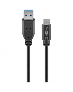 Goobay Sync & Charge Super Speed USB-C to USB A 3.0 charging cable 67999 Round cable, USB-C male, USB 3.0 male (type A), Black, 