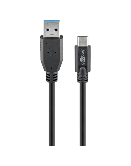 Goobay Sync & Charge Super Speed USB-C to USB A 3.0 charging cable 67999 Round cable, USB-C male, USB 3.0 male (type A), Black, 