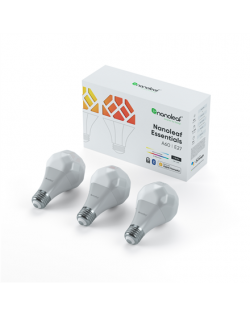 Nanoleaf Essentials Smart A19 Bulb 1100Lm RGBCW 2700K-6500K, 120V-240V, E27, 3pcs Pack