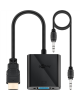 Goobay HDMI/VGA adapter, nickel plated 68793 Black