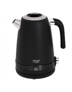 Adler Kettle AD 1295b Electric, 2200 W, 1.7 L, Stainless steel, 360° rotational base, Black