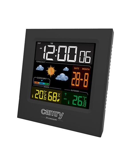 Camry Weather station CR 1166 Black, Date display