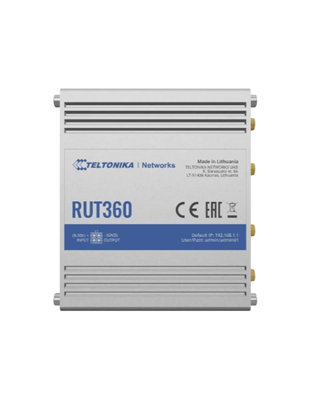 Teltonika Industrial Cellular Router RUT360 LTE CAT6 1 x LAN ports, 10/100 Mbps, compliance with IEEE 802.3, IEEE 802.3u standar