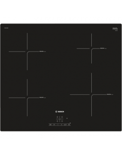 Bosch Hob PUE611BB1E Induction, Number of burners/cooking zones 4, Black, Display, Timer