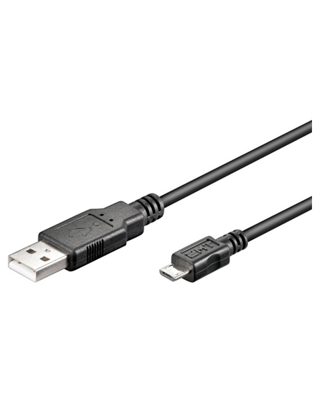 Logilink USB micro-B 180, 1.8m Micro-USB B, USB A, 1.8 m, Black