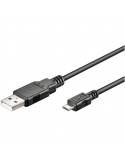 Logilink USB micro-B 180, 1.8m Micro-USB B, USB A, 1.8 m, Black