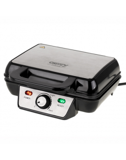 Camry Waffle Maker CR 3046 1600 W, Number of pastry 2, Belgium, Black/Stainless Steel