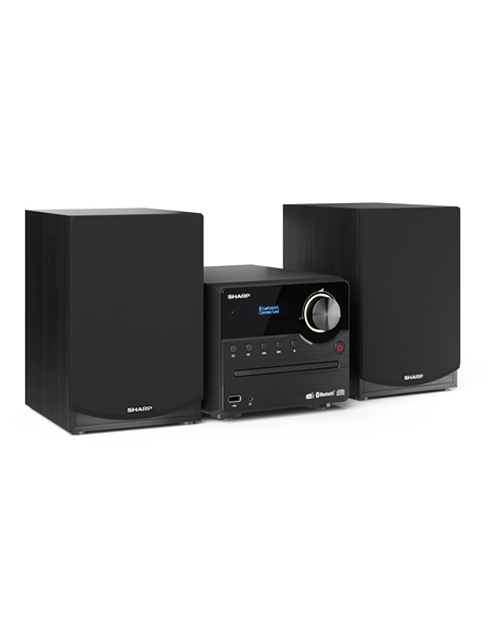 Sharp XL-B517D(BK) Hi-Fi Micro System, CD/FM/USB/Bluetooth v5.0, Aux-in, 45W, Black