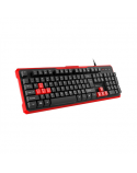 Genesis Silicone Keyboard RHOD 110 Keyboard, The fundamentals of Rhod 110’s gaming credentials is the anti-ghosting feature for 19 keys of the most important keyboard gaming zones Spill Resistant, Durable body, RU, Wired, Black/Red