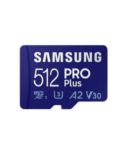 Samsung microSD Card Pro Plus 512 GB, MicroSDXC, Flash memory class 10, SD adapter