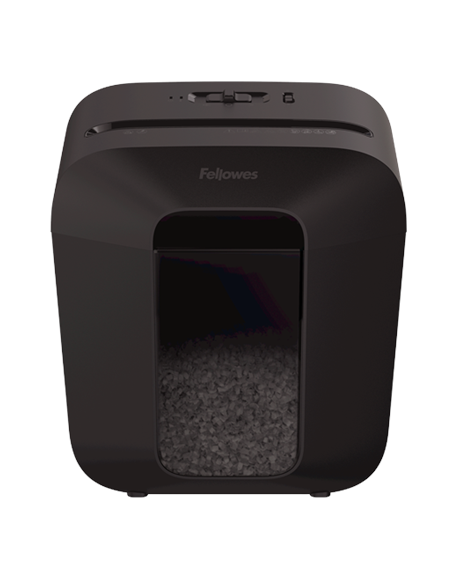 Fellowes Powershred LX25M Black, 11.5 L, Credit cards shredding, Mini-Cut Shredder, Paper handling standard/output 6 sheets per 