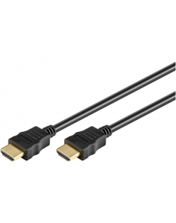 Goobay Standard HDMI cable, gold-plated HDMI cable, Black, 10 m
