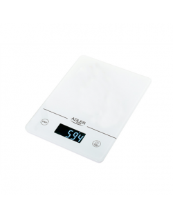 Adler Kitchen scales AD 3170 Maximum weight (capacity) 15 kg, Graduation 1 g, Display type LCD, White