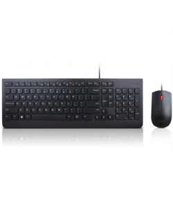 Lenovo Essential Keyboard and Mouse Combo 4X30L79922 Wired, USB, Keyboard layout US with EURO symbol, USB, Black, No, Mouse incl