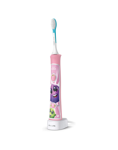 Philips Electric toothbrush HX6352/42 Rechargeable, For kids, Number of teeth brushing modes 2, Sonic technology, Pink