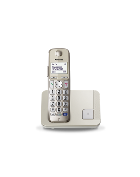 Panasonic Cordless KX-TGE210FXN Conference call, Built-in display, Champagne, Caller ID, Phonebook capacity 150 entries, Speaker