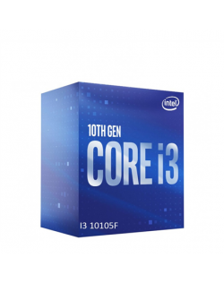 Intel i3-10105F, 3.7 GHz, FCLGA1200, Processor threads 8, Packing Retail, Processor cores 4, Component for PC