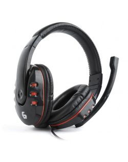 Gembird Glossy Black, Gaming headset with volume control, Built-in microphone, 3.5 mm