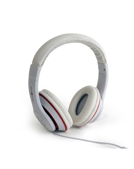 Gembird MHS-LAX-W Stereo headset "Los Angeles" 3.5mm (1/8 inch), Headband, Microphone, 3.5 mm, White, No, No, White