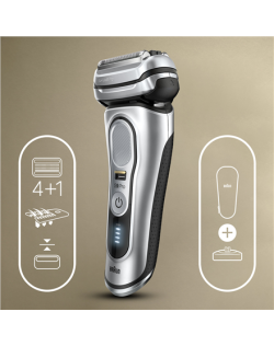 Braun Shaver 9417s Operating time (max) 60 min, Wet & Dry, Silver