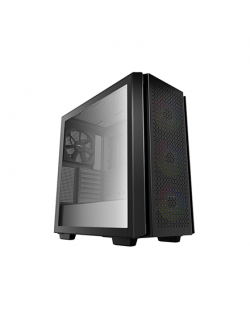 Deepcool MID TOWER CASE CG560 Side window, Black, Mid-Tower, Power supply included No