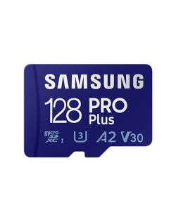 Samsung microSD Card Pro Plus 128 GB, MicroSDXC, Flash memory class 10, SD adapter