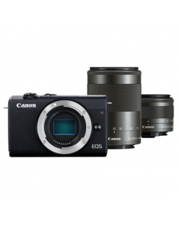 Canon EOS M200 + EF-M 15-45 + 55-200 IS STM SLR camera, Megapixel 24.1 MP, Image stabilizer, ISO 25600, Display diagonal 3.0 ", 