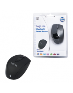 Logilink Maus Laser Bluetooth mit 5 Tasten wireless, Black, Bluetooth Laser Mouse 