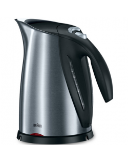 Braun WK 600 Standard kettle, Stainless steel, Stainless steel, 2200 W, 1.7 L, 360° rotational base