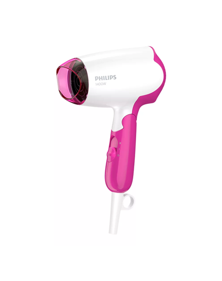 Philips Hair Dryer BHD003/00 1400 W, Number of temperature settings 2, White/Pink