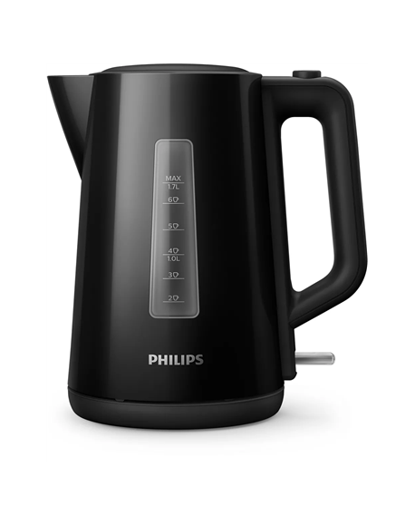Philips Kettle HD9318/20 Electric, 2200 W, 1.7 L, Plastic, 360° rotational base, Black