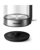 Philips Kettle HD9339/80 Electric, 2200 W, 1.7 L, Stainless steel/Glass, 360° rotational base, Black/Silver