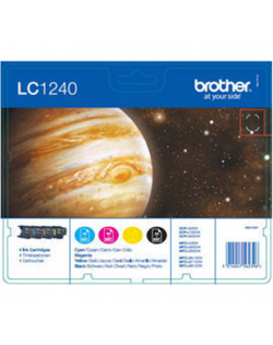 Brother LC1240 Multipack Ink Cartridge, Black, Cyan, Magenta, Yellow