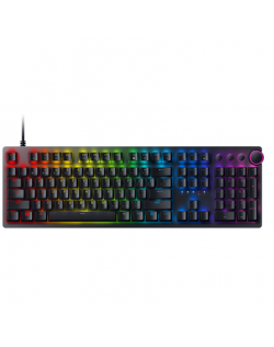 Razer Huntsman V2, Optical Gaming Keyboard, RGB LED light, Russian, Black, Wired, Clicky Purple Switch
