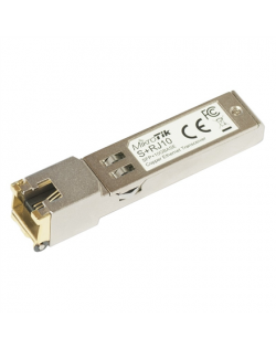 MikroTik S+RJ10 SFP+, Copper, RJ-45, 10/100/1000/10000 Mbit/s, Maximum transfer distance 200 m, -20 to +60C