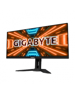 Gigabyte Gaming Monitor M34WQ-EK 34 ", IPS, WQHD, 3440 x 1440, 16:9, 1 ms, 400 cd/m², Dark grey, HDMI ports quantity 2, 144 Hz