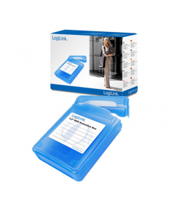 3,5" HDD protection box for 1 HDD, blue Logilink