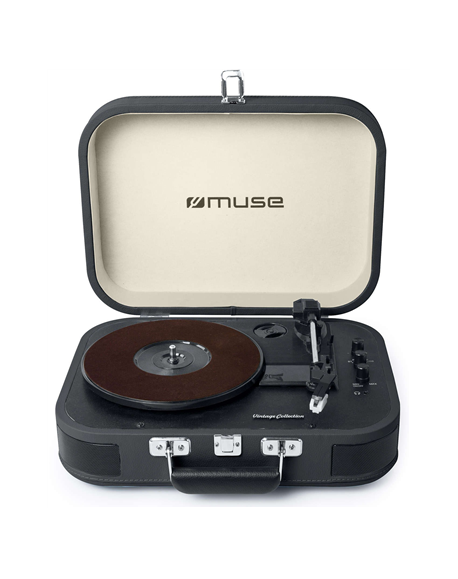Muse Turntable Stereo System MT-201 DG USB port, AUX in, 2x5 W, Black/Cream