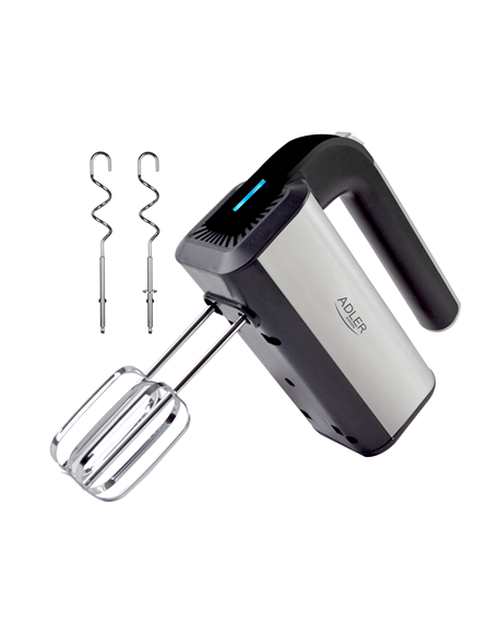 Adler Hand mixer AD 4225 Hand Mixer, 300 W, Number of speeds 5, Turbo mode, Stainless steel
