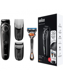 Braun Beard Trimmer BT3242 Cordless, Operating time (max) 80 min, Number of length steps 39, Number of shaver heads/blades 1, Bl