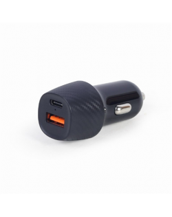 Gembird 2-port USB car fast charger TA-U2QC3-CAR-02 Black