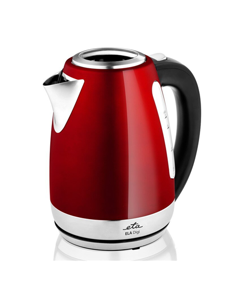 ETA Kettle Ela Digi ETA959890010 Electric, 2200 W, 1.7 L, Stainless steel, 360° rotational base, Red