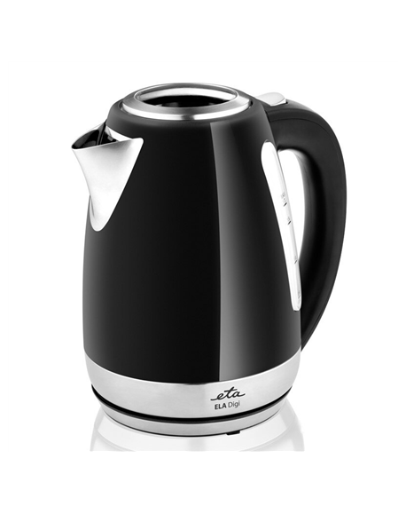 ETA Kettle Ela Digi ETA959890020 Electric, 2200 W, 1.7 L, Stainless steel, 360° rotational base, Black