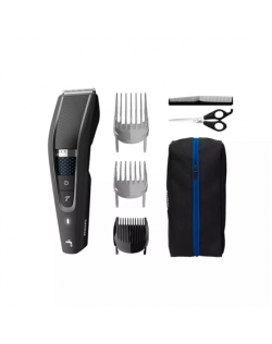 Philips Series 5000 Beard and Hair Trimmer HC5632/15 Cordless or corded, Number of length steps 28, Step precise 1 mm, Black